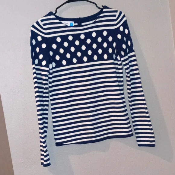 sparrow Sweaters Anthropologie Sparrow Navy Blue White Striped